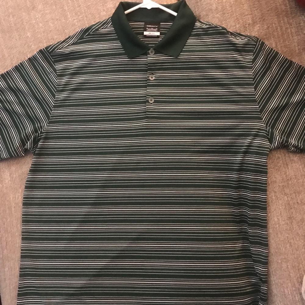 Men’s Nike golf shirt, size XL, green stripes